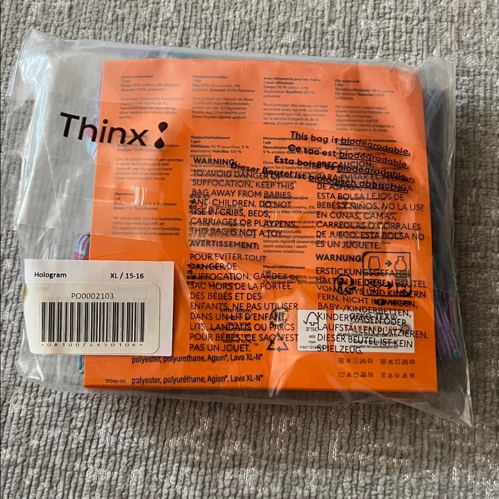 Thinx Hologram All Day Brief Period Underwear - Teen
